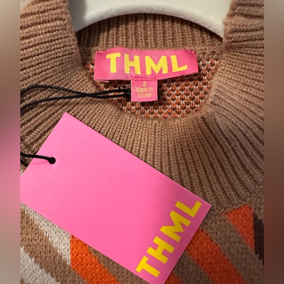 THML Tan, Brown, Beige, Orange Knit Sweater - NWT - Size Small - Picture 6 of 8
